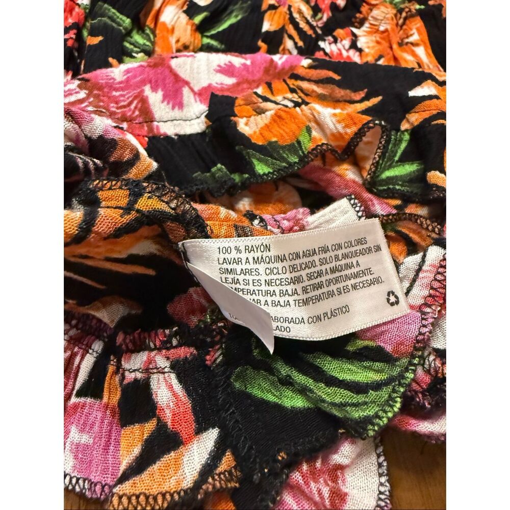 MOSSIMO Ladies' Medium SLEEVELESS ROMPER Floral Tie Front - Picture 4 of 6